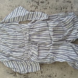 Aerie long sleeve off the shoulder pants romper